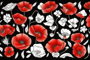 Poppies tattoo idea