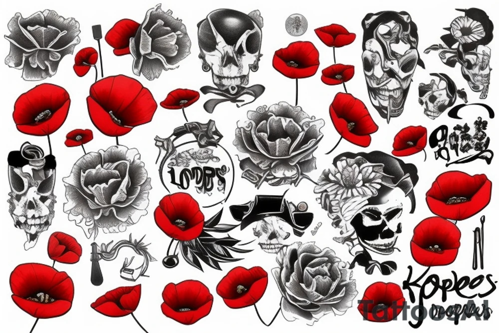Poppies tattoo idea