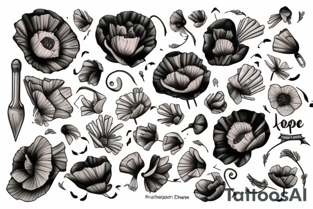 Poppies tattoo idea