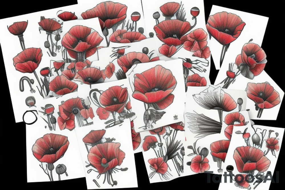 Poppies tattoo idea