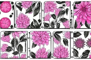 Pink flannel flower tattoo idea