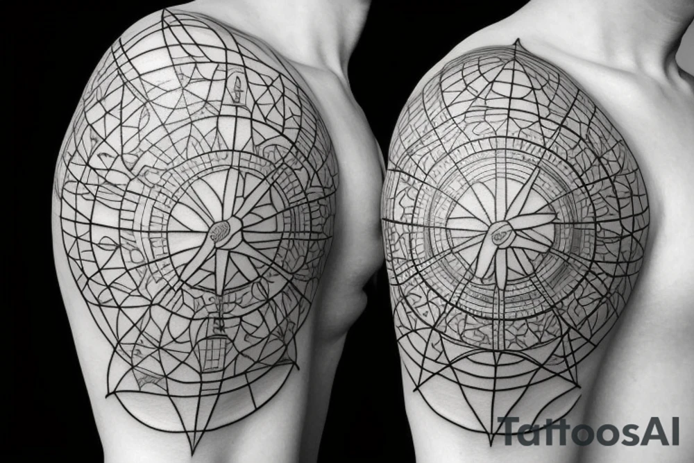 Isles of Scilly in compass Lithuania tattoo idea