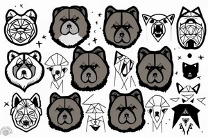 chowchow face tattoo idea