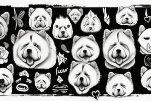chowchow face tattoo idea
