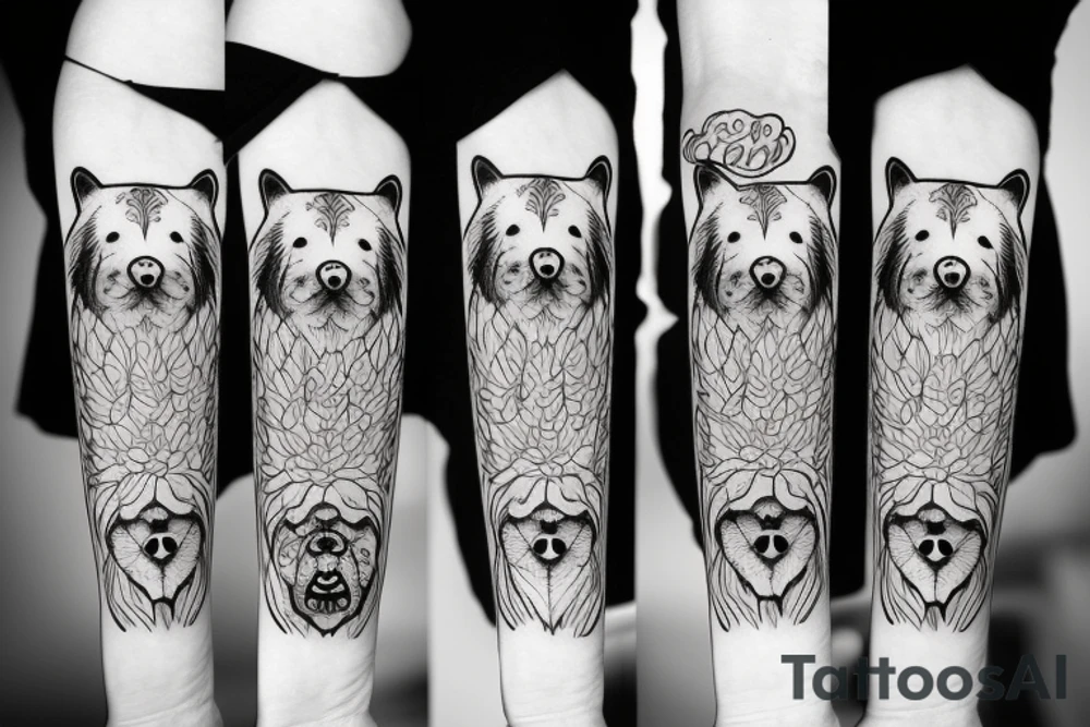 chowchow face tattoo idea