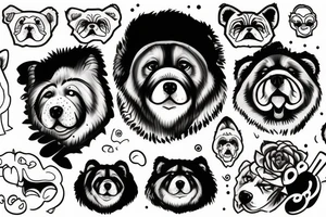 chowchow face tattoo idea
