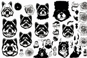 chowchow face tattoo idea