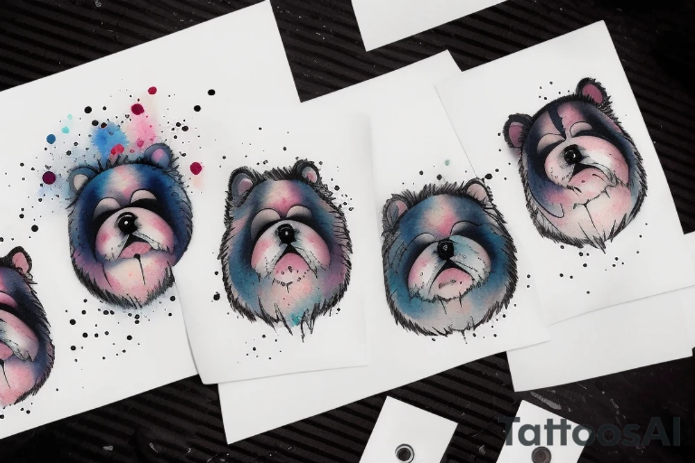 chowchow face tattoo idea