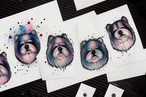 chowchow face tattoo idea