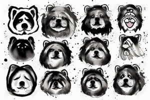 chowchow face tattoo idea