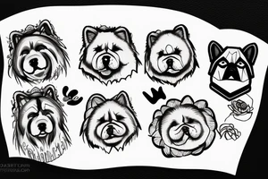 chowchow face tattoo idea