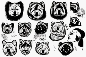 chowchow face tattoo idea