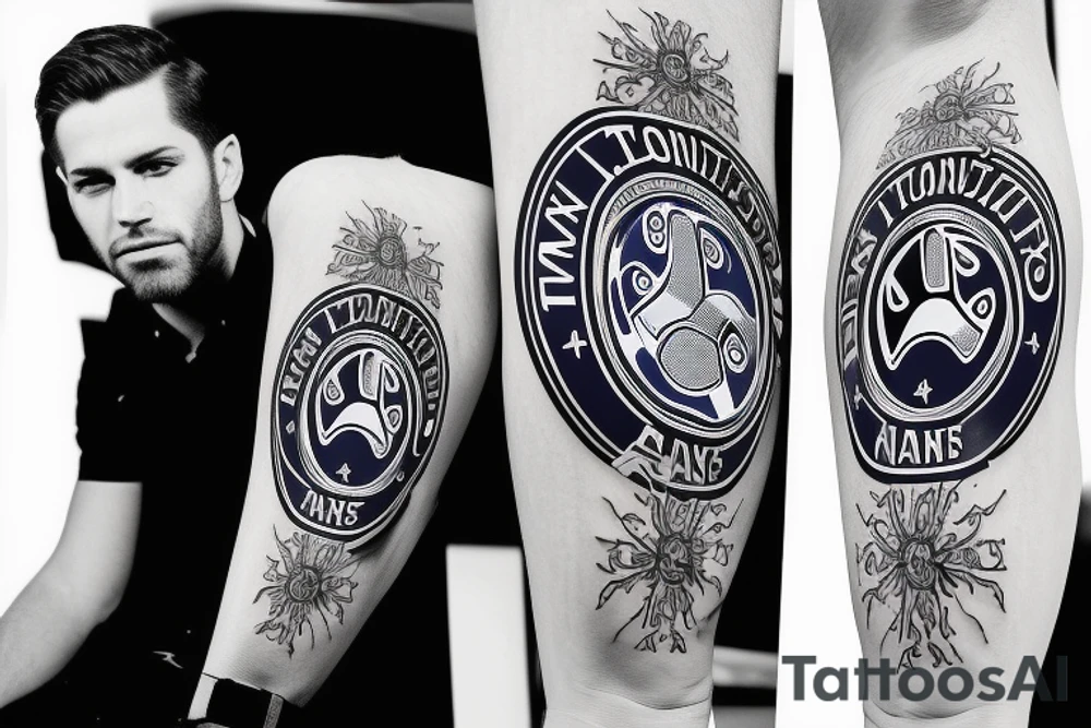 Tottenham Hotspur badge
Kanes face as background
On calf tattoo idea