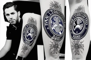 Tottenham Hotspur badge
Kanes face as background
On calf tattoo idea