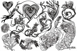 nature heartbeat tattoo idea