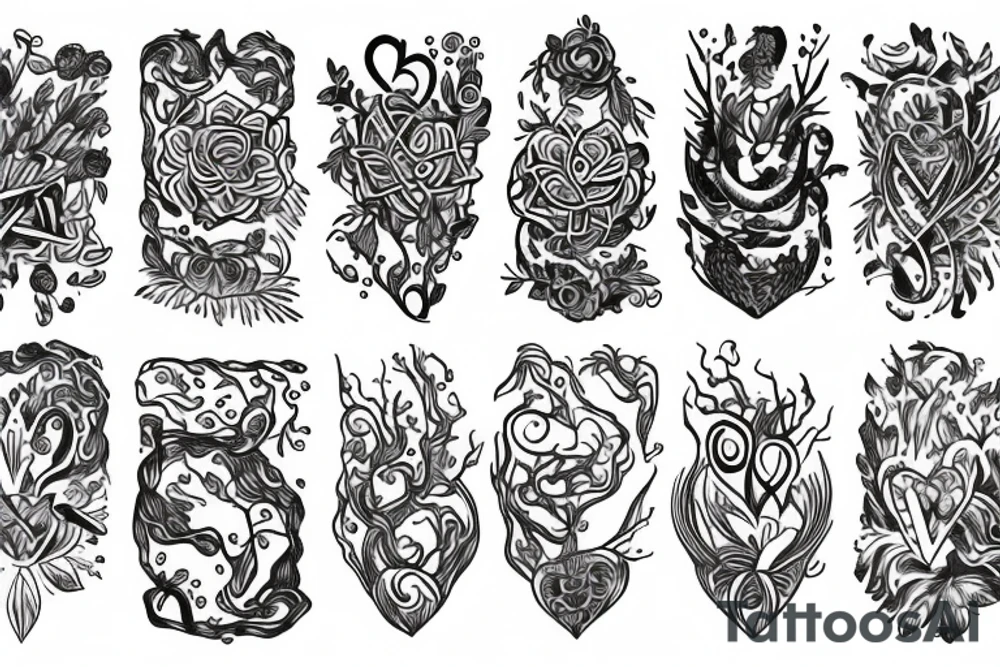 nature heartbeat tattoo idea