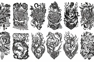 nature heartbeat tattoo idea