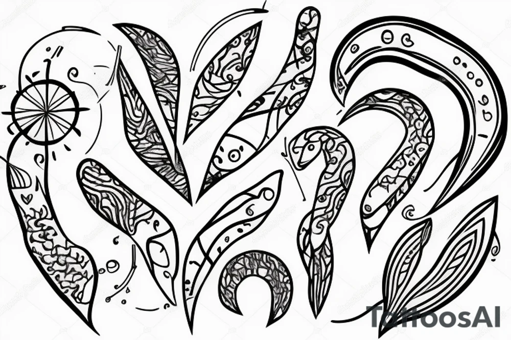 heartbeat-line nature tattoo idea
