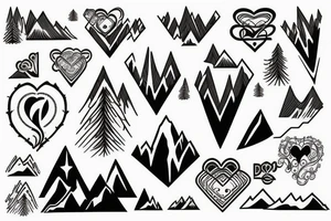 heartbeat mountain tattoo idea