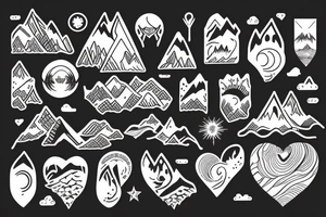 heartbeat mountain tattoo idea