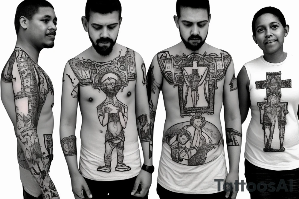 |Cristo rei of Dili
 with 2 parents walking up stairs with their little boy in the middle


sleeve tattoo idea