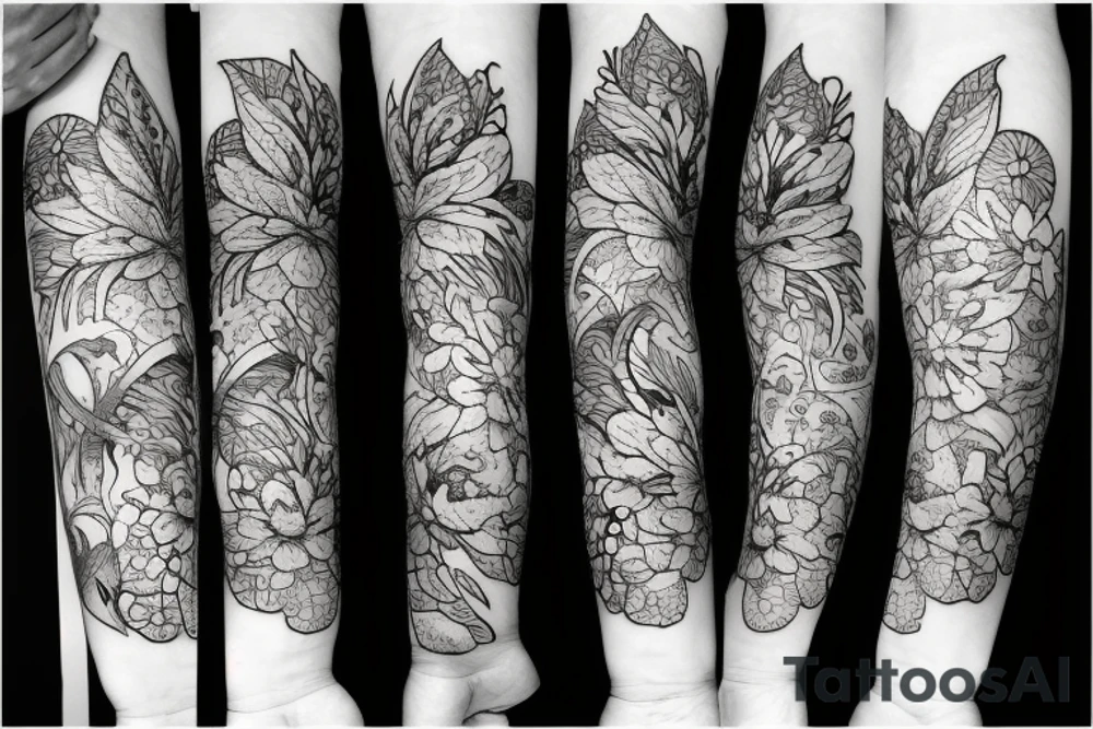 wattle flower tattoo idea