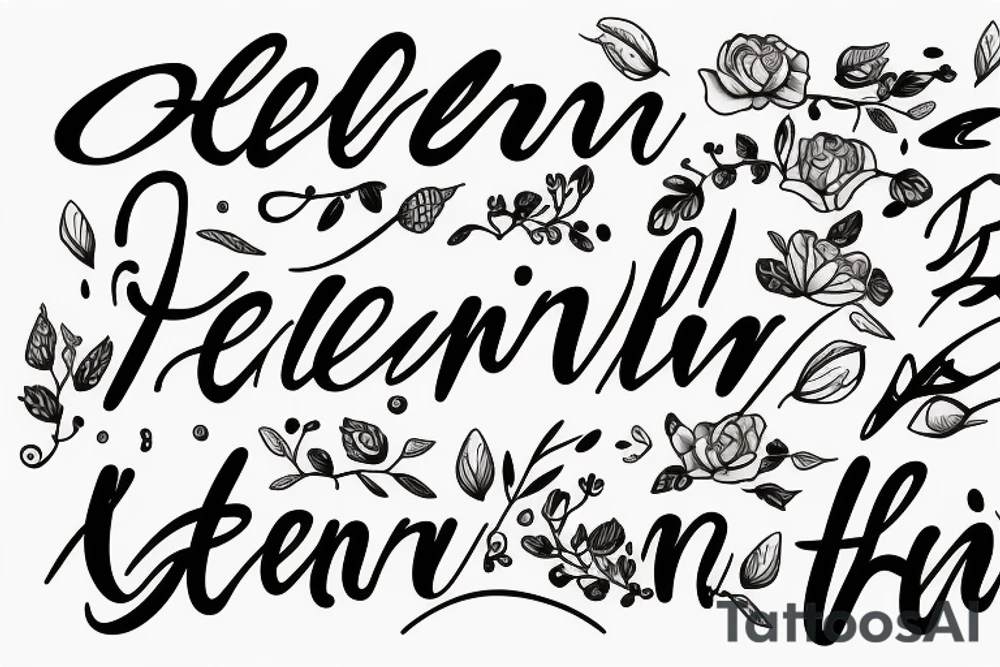 cursive writing that says "Helen" tattoo idea