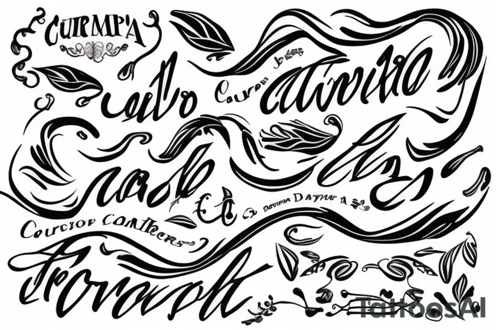 cursive writing that says como tattoo idea