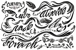 cursive writing that says como tattoo idea