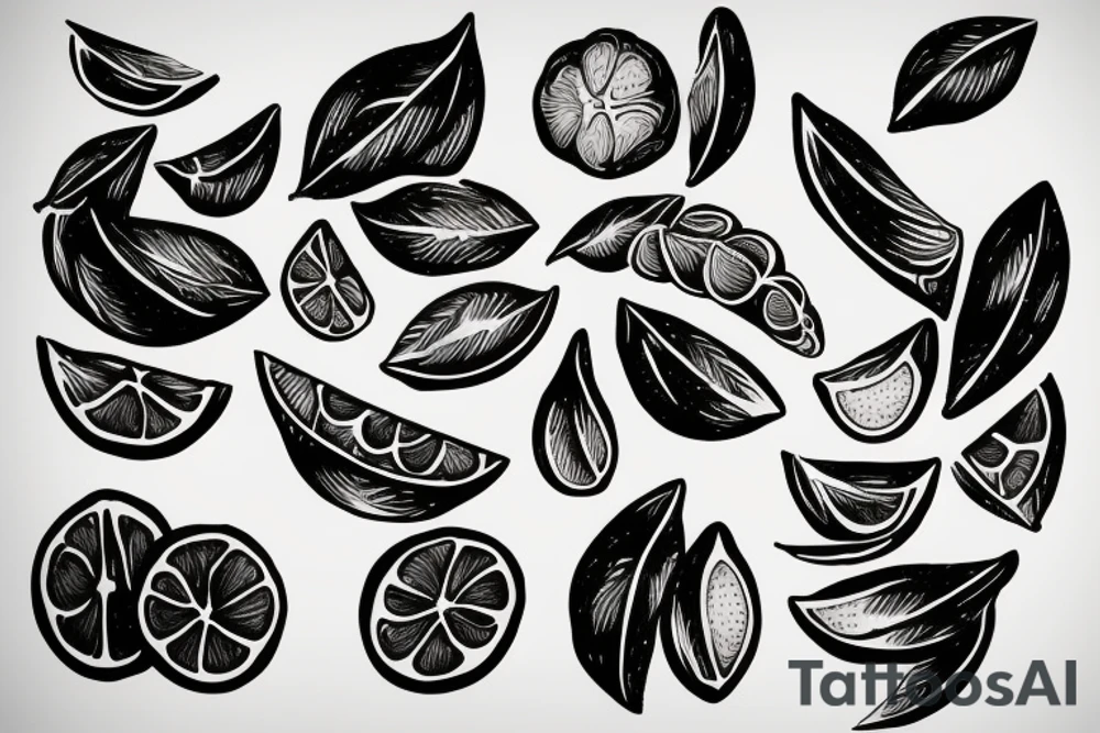 sicilian themed lemon tattoo idea