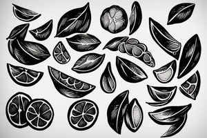 sicilian themed lemon tattoo idea