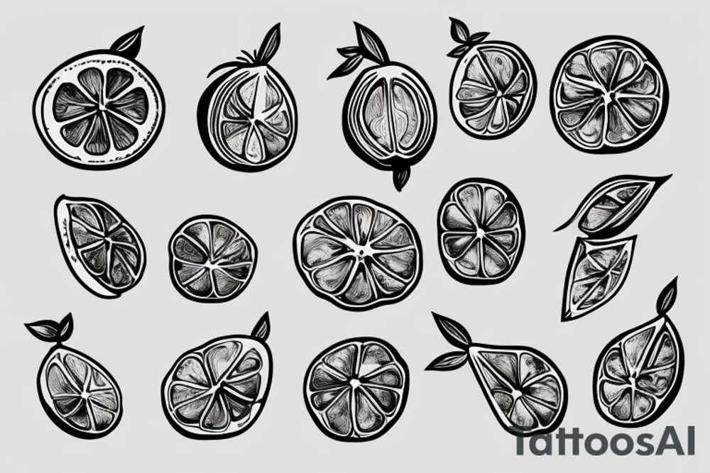 sicilian themed lemon tattoo idea
