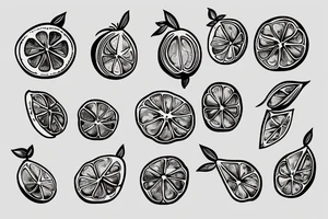 sicilian themed lemon tattoo idea