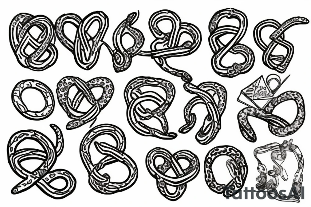 pretzel tattoo idea