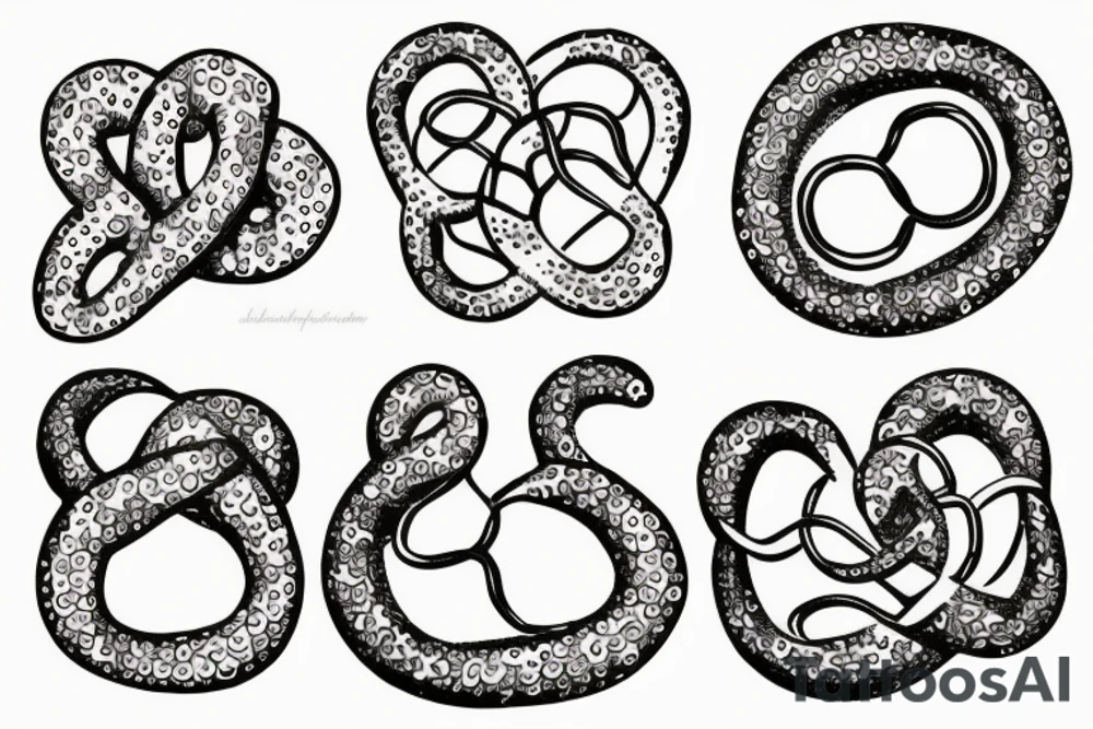 cute pretzel tattoo idea