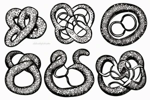 cute pretzel tattoo idea
