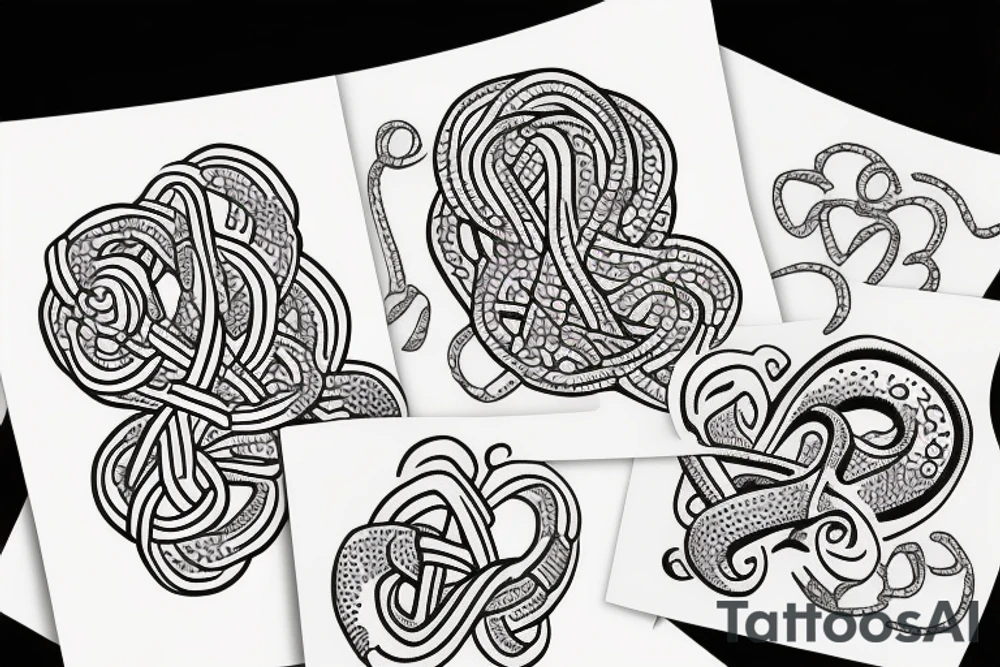 cute pretzel tattoo idea