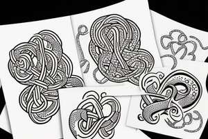cute pretzel tattoo idea