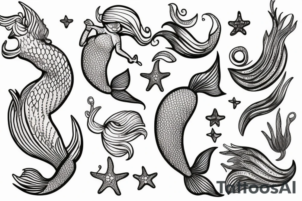 mermaid tattoo idea