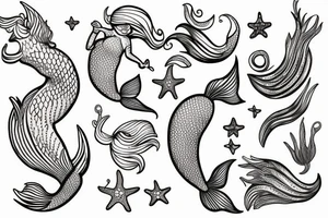 mermaid tattoo idea