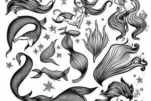beautiful mermaid tattoo idea