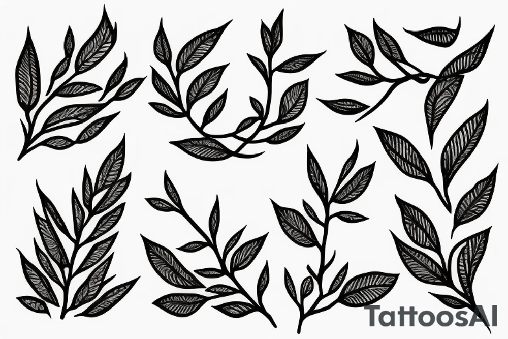 olive branch wreath tattoo idea
