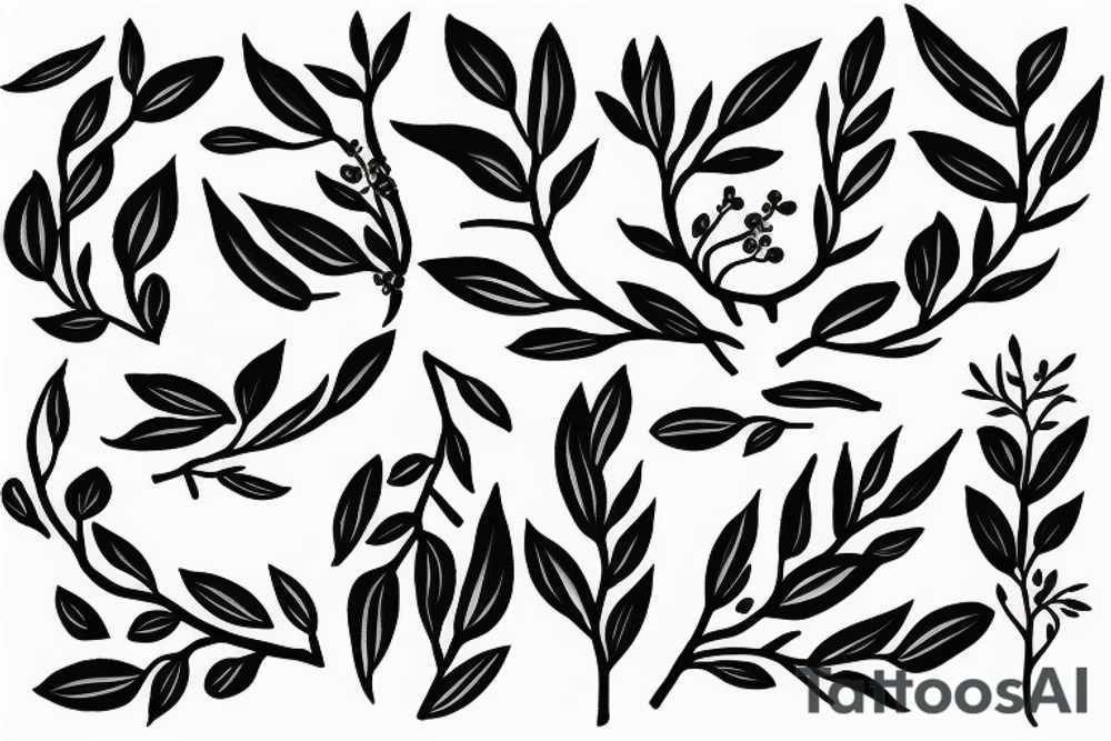 olive branch wreath tattoo idea