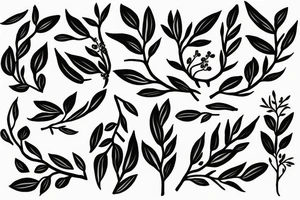 olive branch wreath tattoo idea