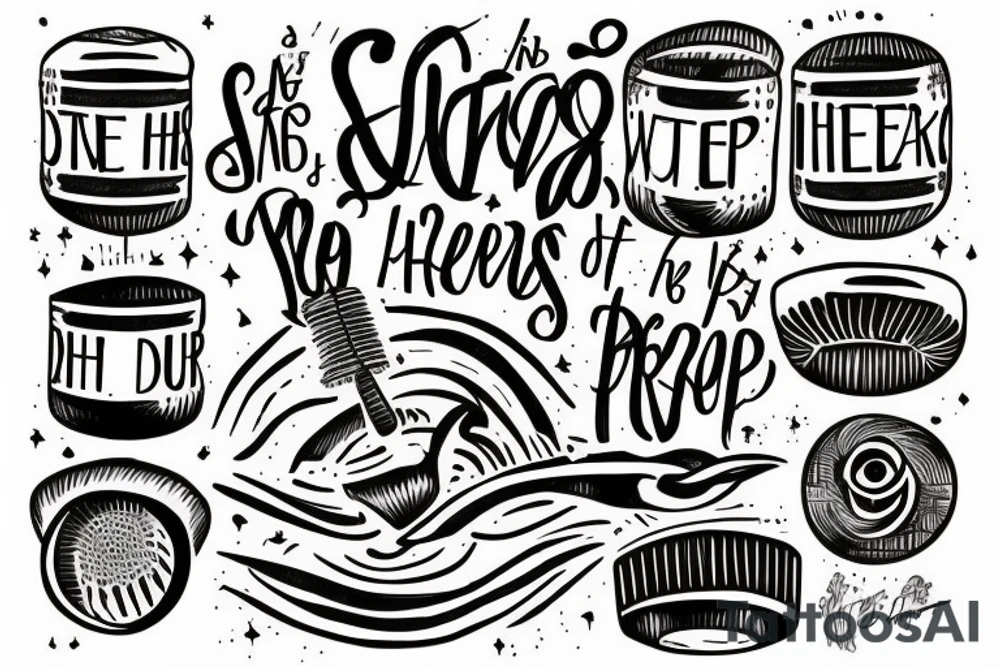 Quote “He who marches out of step hears another drum” tattoo idea