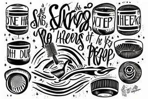 Quote “He who marches out of step hears another drum” tattoo idea