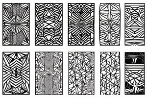 Two geometric patterns for the star sign Leo, blended with one geometric pattern for the star sign cancer, and one geometric pattern for the star sign aries tattoo idea