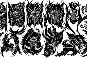black, eye, demon, chthonic tattoo idea