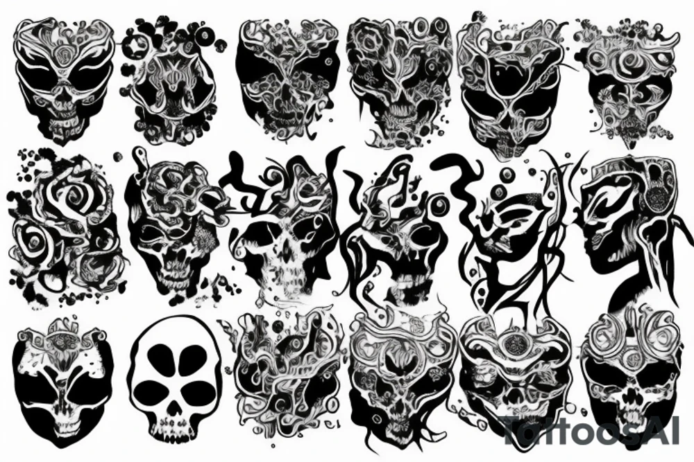 black, eye, chthonic tattoo idea