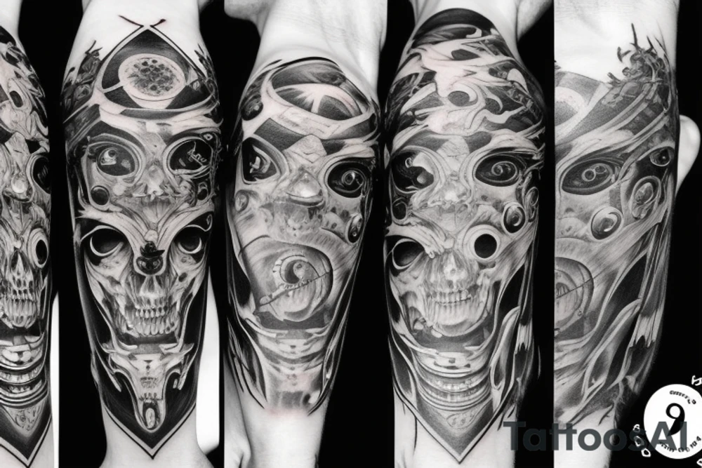 black, eye, chthonic, evil, vertical tattoo idea